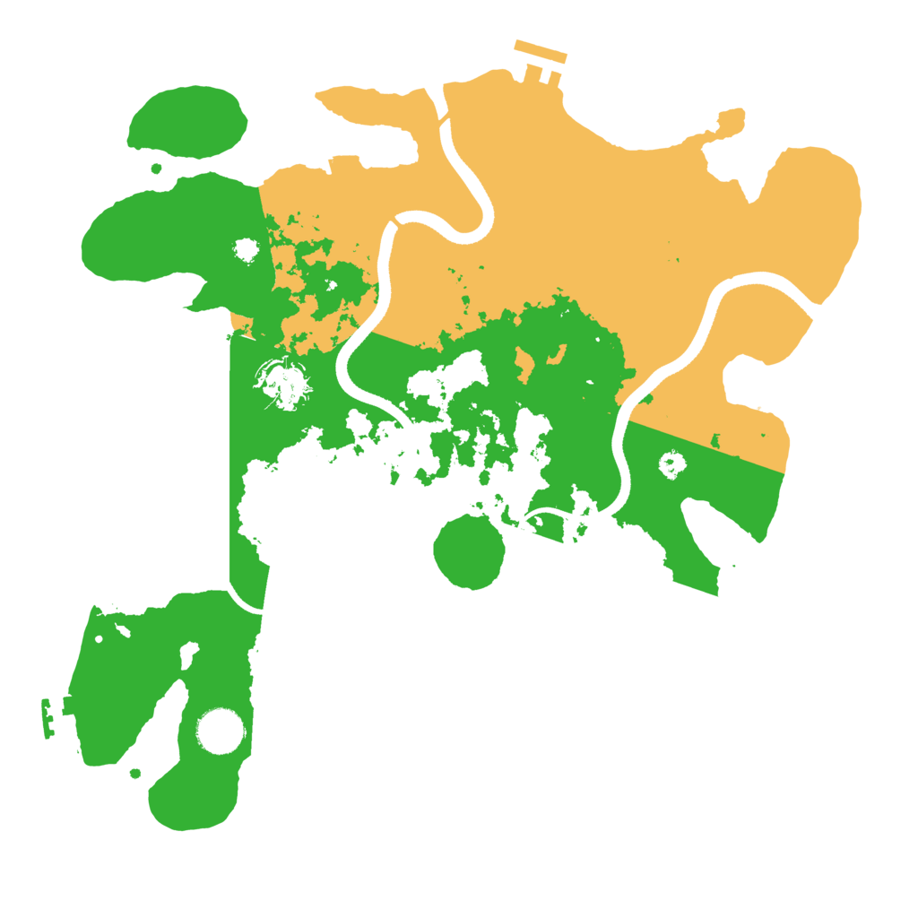 Biome Rust Map: Procedural Map, Size: 3500, Seed: 61897