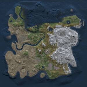 Thumbnail Rust Map: Procedural Map, Size: 3500, Seed: 987500415, 15 Monuments