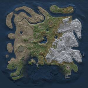 Thumbnail Rust Map: Procedural Map, Size: 4000, Seed: 15793672, 16 Monuments