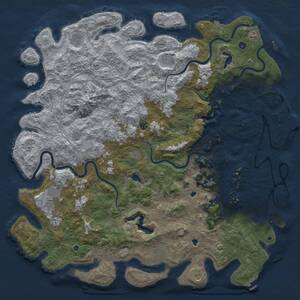 Thumbnail Rust Map: Procedural Map, Size: 6000, Seed: 874828673, 17 Monuments