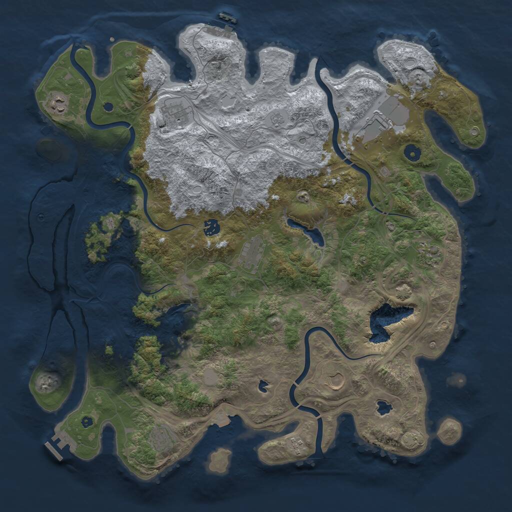Rust Map: Procedural Map, Size: 4500, Seed: 1575011879, 15 Monuments