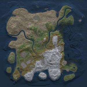 Thumbnail Rust Map: Procedural Map, Size: 3750, Seed: 152627316, 15 Monuments