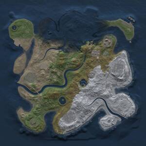 Thumbnail Rust Map: Procedural Map, Size: 3000, Seed: 1524480000, 14 Monuments