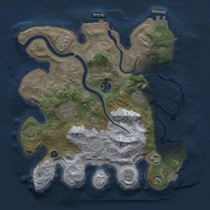 Thumbnail Rust Map: Procedural Map, Size: 3000, Seed: 23702, 11 Monuments