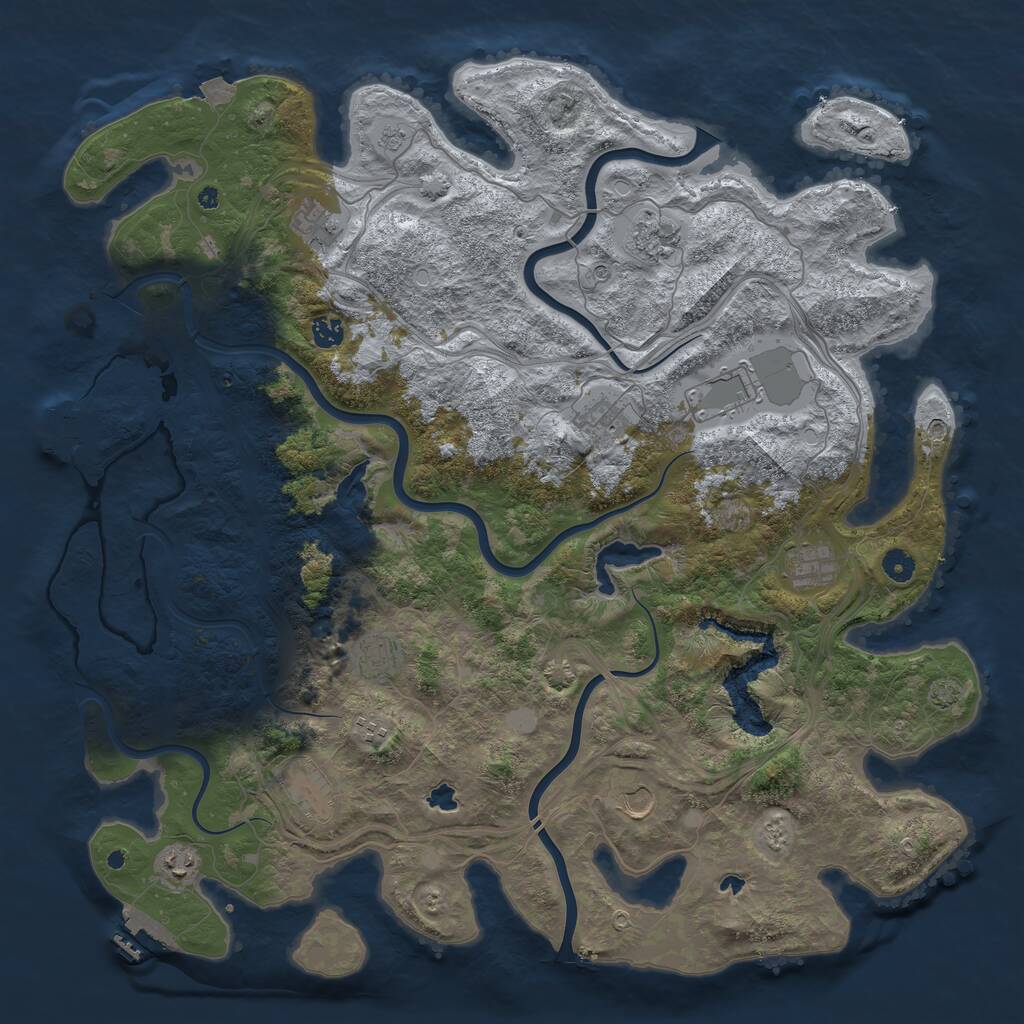 Rust Map: Procedural Map, Size: 4750, Seed: 787316, 17 Monuments
