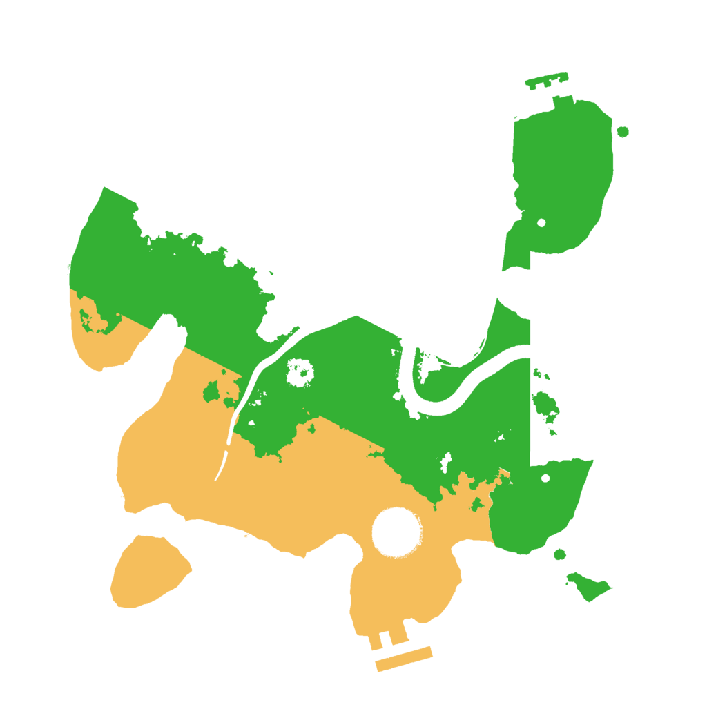 Biome Rust Map: Procedural Map, Size: 2500, Seed: 198459815