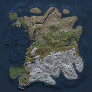 Thumbnail Rust Map: Procedural Map, Size: 3500, Seed: 1571556532, 15 Monuments