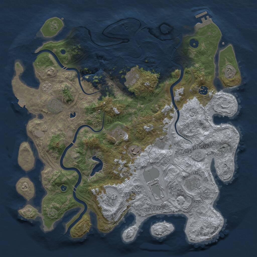 Rust Map: Procedural Map, Size: 4250, Seed: 68919612, 15 Monuments