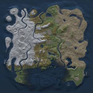 Thumbnail Rust Map: Procedural Map, Size: 4500, Seed: 506496358, 16 Monuments