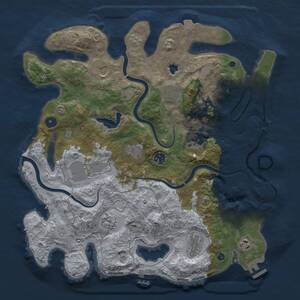 Thumbnail Rust Map: Procedural Map, Size: 4000, Seed: 965490140, 18 Monuments