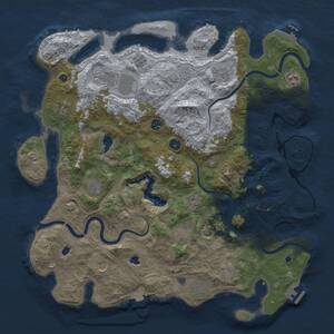 Thumbnail Rust Map: Procedural Map, Size: 4500, Seed: 2121052030, 17 Monuments