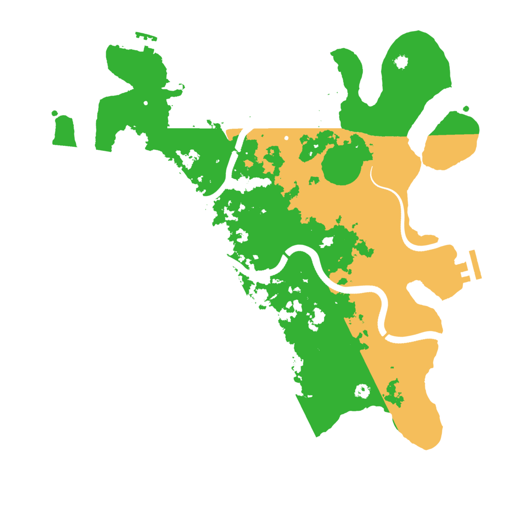 Biome Rust Map: Procedural Map, Size: 3500, Seed: 24172