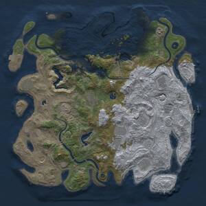 Thumbnail Rust Map: Procedural Map, Size: 4500, Seed: 918523785, 16 Monuments