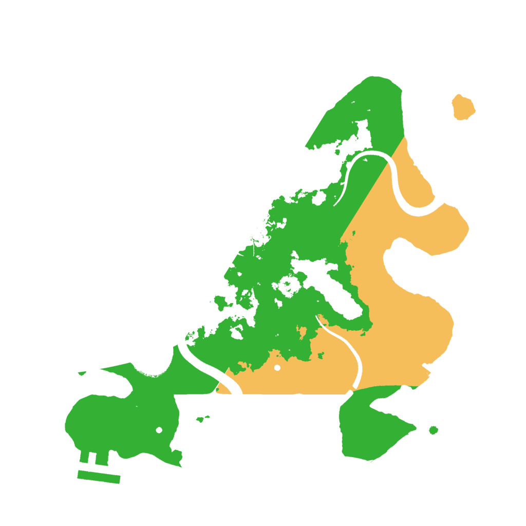 Biome Rust Map: Procedural Map, Size: 2500, Seed: 96486
