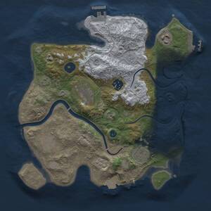 Thumbnail Rust Map: Procedural Map, Size: 3000, Seed: 843700487, 12 Monuments