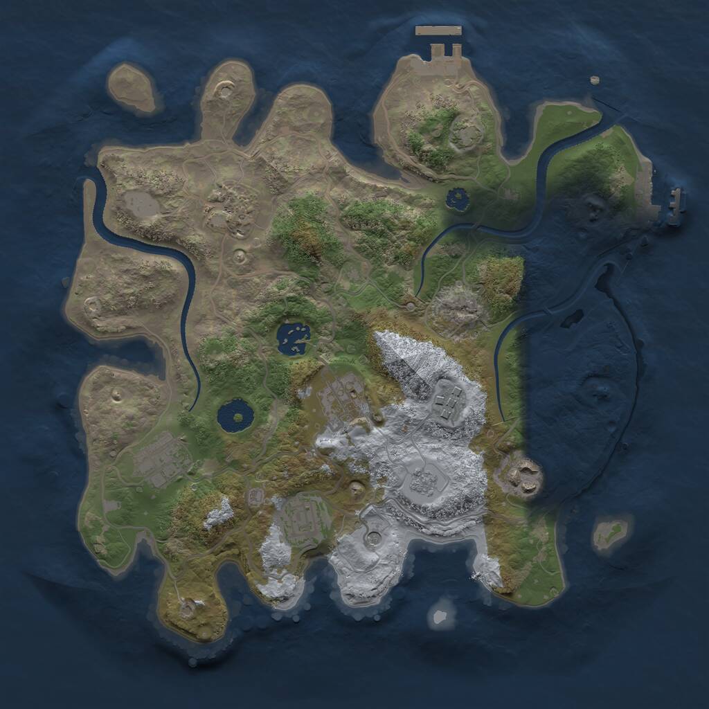 Rust Map: Procedural Map, Size: 3100, Seed: 179936, 13 Monuments