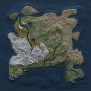 Thumbnail Rust Map: Procedural Map, Size: 3500, Seed: 109032026, 14 Monuments