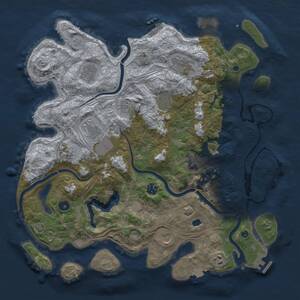 Thumbnail Rust Map: Procedural Map, Size: 4250, Seed: 423395420, 17 Monuments