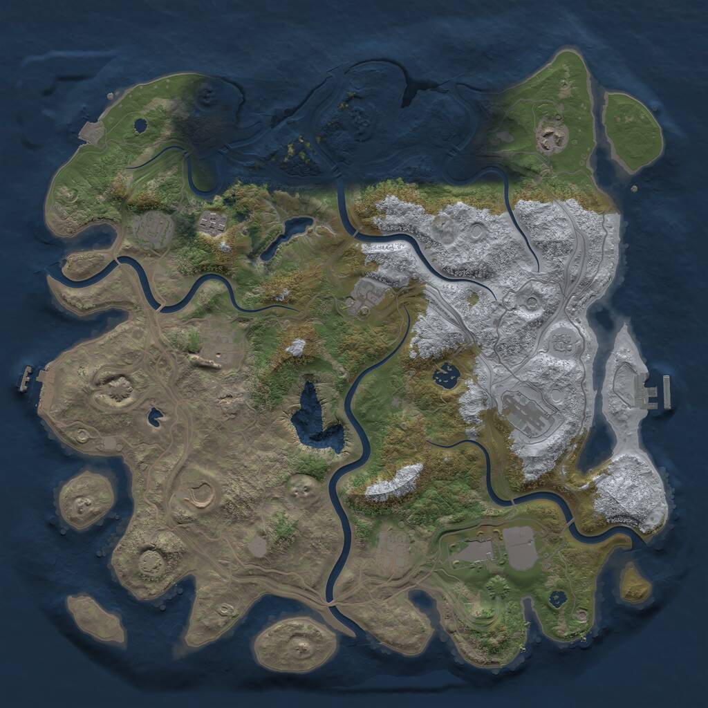 Rust Map: Procedural Map, Size: 4250, Seed: 1671438406, 16 Monuments