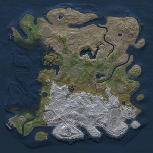 Thumbnail Rust Map: Procedural Map, Size: 4500, Seed: 85481549, 16 Monuments