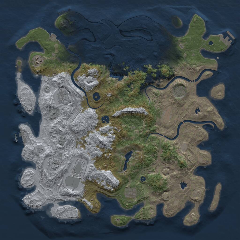 Rust Map: Procedural Map, Size: 4500, Seed: 37287707, 15 Monuments