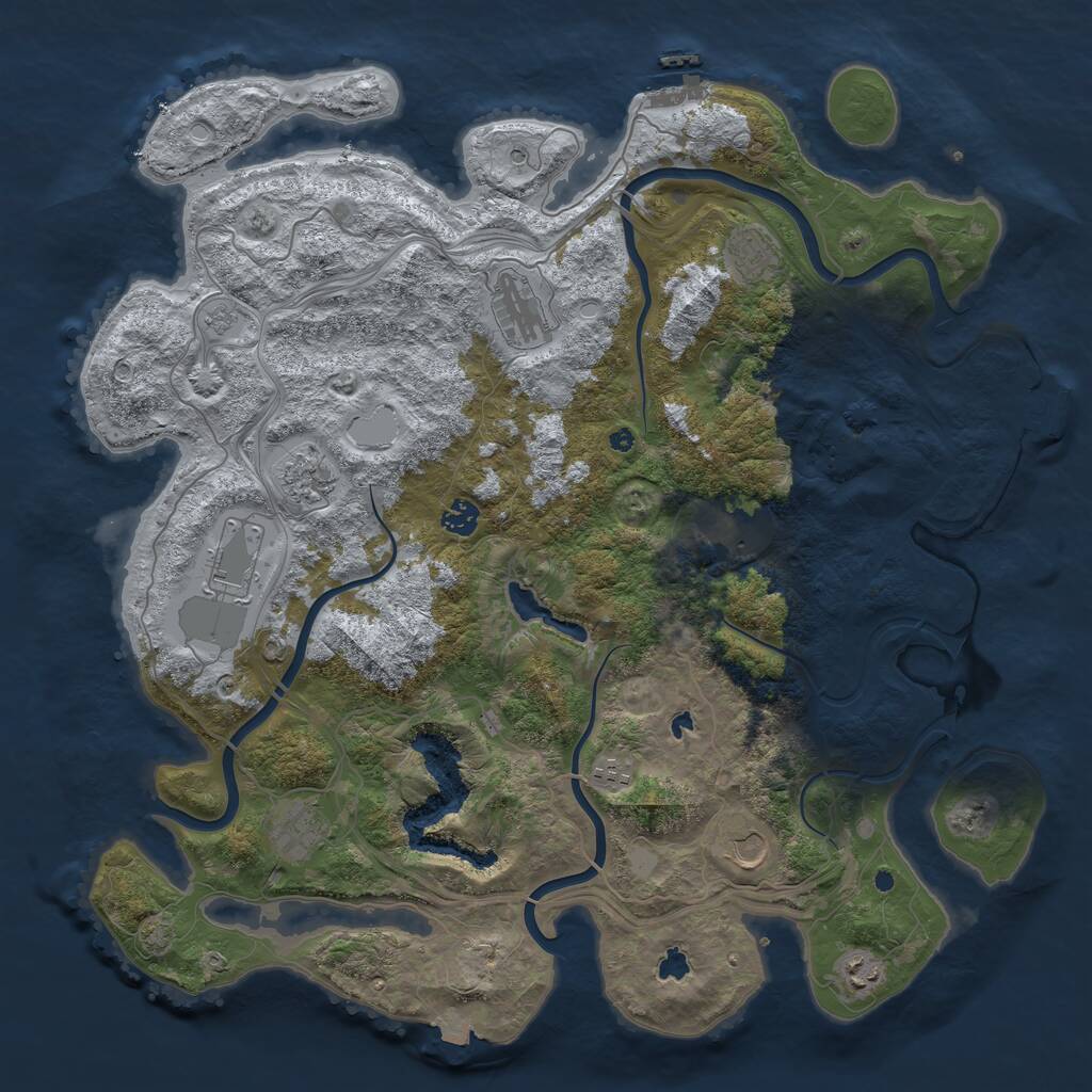 Rust Map: Procedural Map, Size: 4500, Seed: 20260907, 16 Monuments