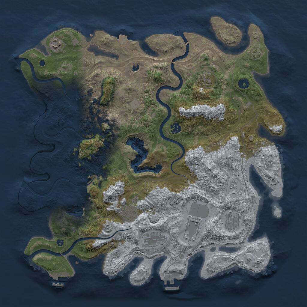 Rust Map: Procedural Map, Size: 4250, Seed: 1753827555, 14 Monuments