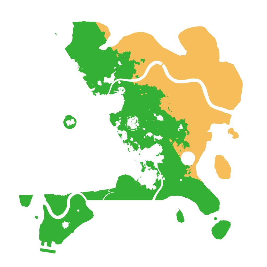 Biome Rust Map: Procedural Map, Size: 3500, Seed: 424207
