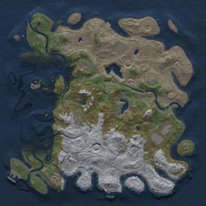 Thumbnail Rust Map: Procedural Map, Size: 4500, Seed: 2115152200, 17 Monuments