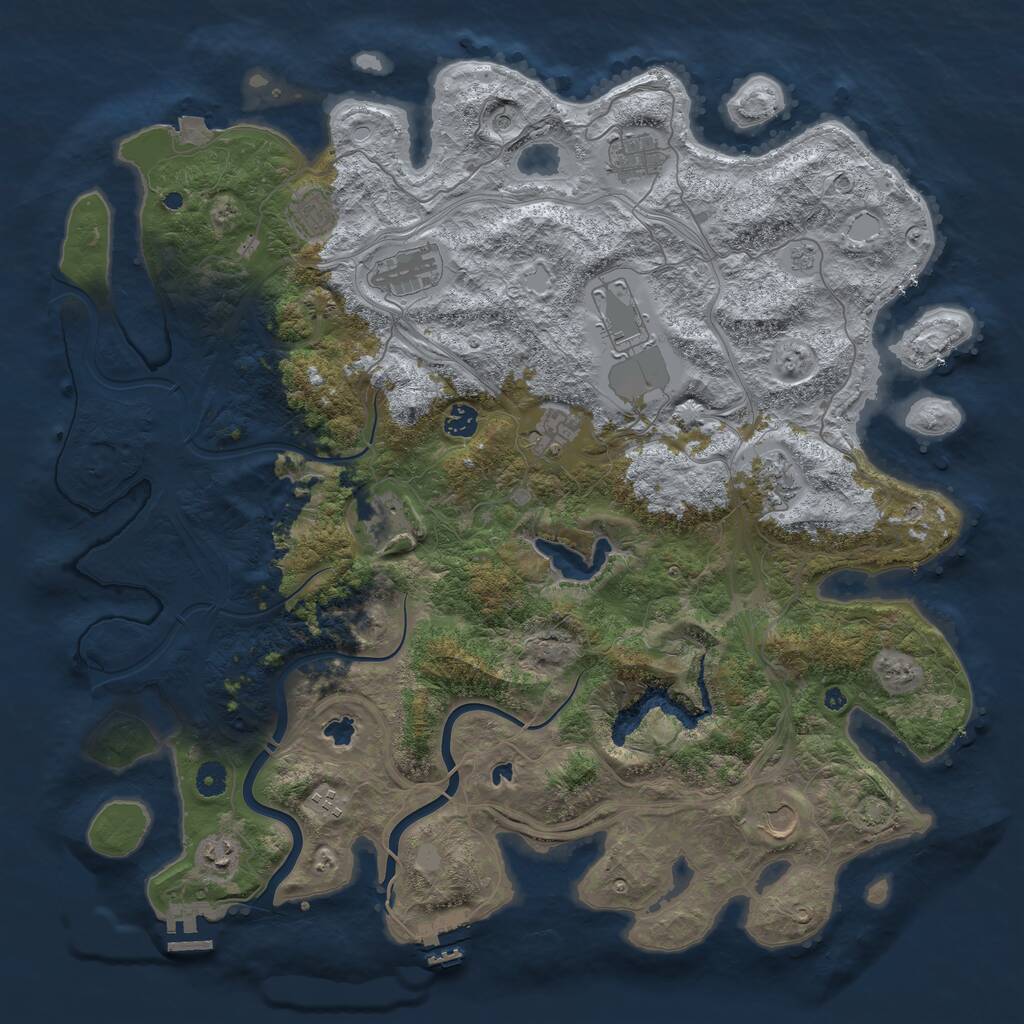 Rust Map: Procedural Map, Size: 4600, Seed: 2026090402, 17 Monuments