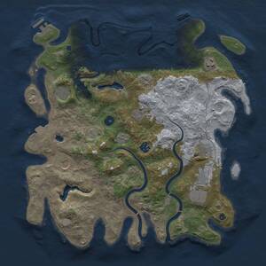 Thumbnail Rust Map: Procedural Map, Size: 4000, Seed: 875071, 14 Monuments
