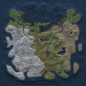 Thumbnail Rust Map: Procedural Map, Size: 4000, Seed: 577952, 16 Monuments