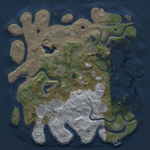Thumbnail Rust Map: Procedural Map, Size: 4500, Seed: 1319589525, 19 Monuments