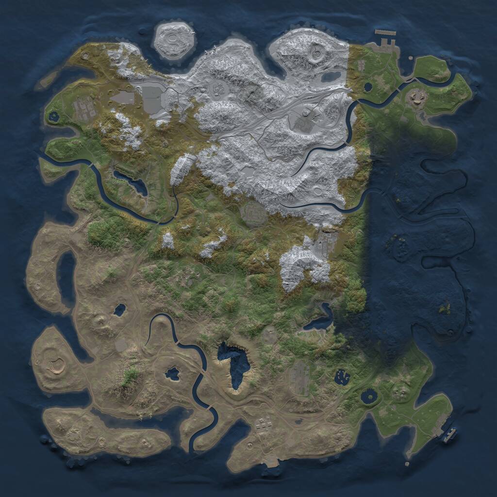 Rust Map: Procedural Map, Size: 4750, Seed: 240475, 17 Monuments