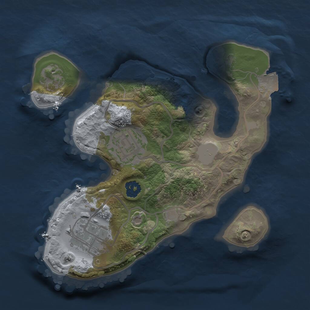 Rust Map: Procedural Map, Size: 1900, Seed: 371463897, 3 Monuments