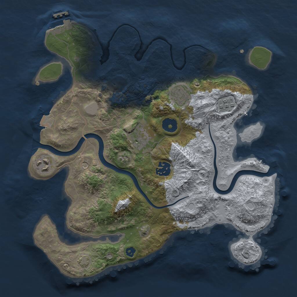 Rust Map: Procedural Map, Size: 3012, Seed: 507062, 9 Monuments