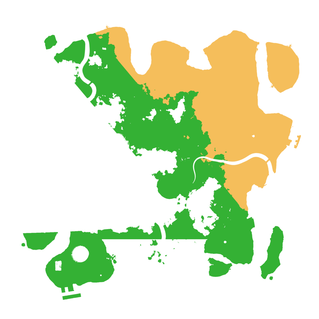 Biome Rust Map: Procedural Map, Size: 3500, Seed: 1000501667