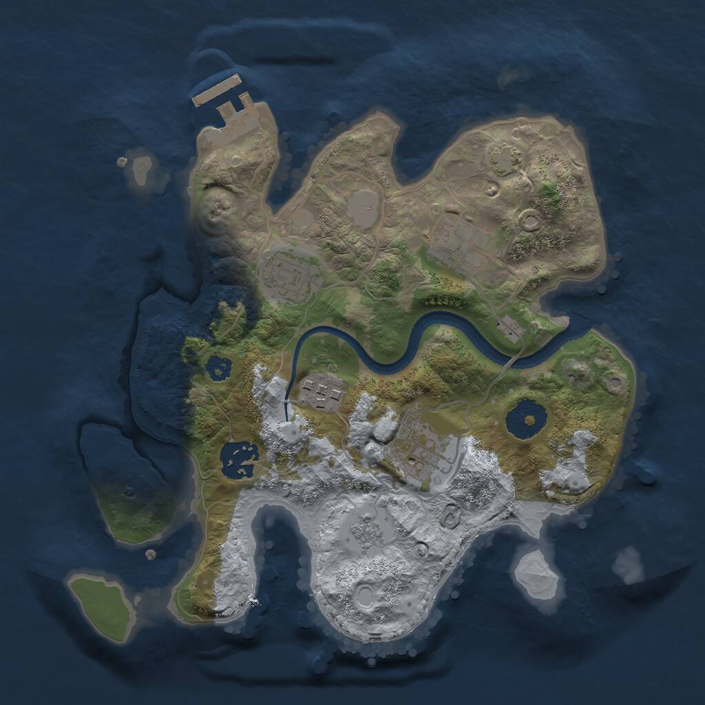 Rust Map: Procedural Map, Size: 2700, Seed: 1788705438, 9 Monuments