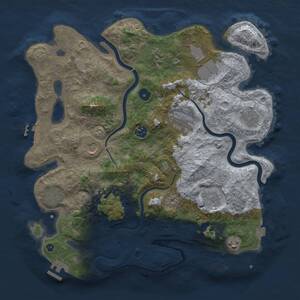 Thumbnail Rust Map: Procedural Map, Size: 3850, Seed: 1633079096, 16 Monuments