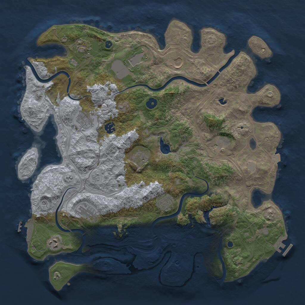 Rust Map: Procedural Map, Size: 4250, Seed: 248637696, 17 Monuments