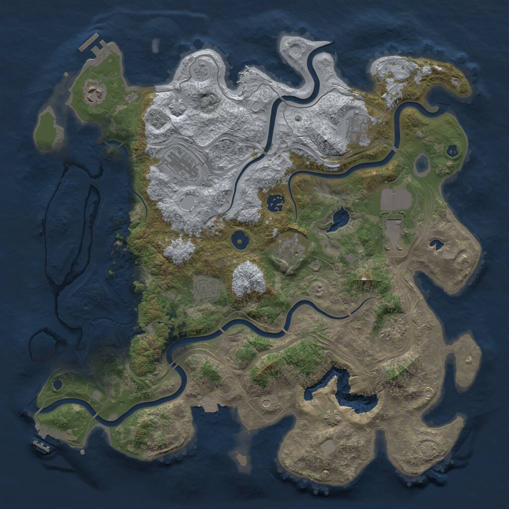 Rust Map: Procedural Map, Size: 4250, Seed: 96074584, 15 Monuments