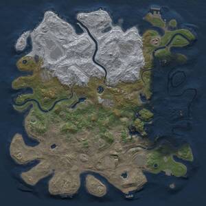 Thumbnail Rust Map: Procedural Map, Size: 4500, Seed: 194805, 17 Monuments