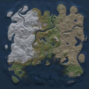 Thumbnail Rust Map: Procedural Map, Size: 4500, Seed: 1778888346, 17 Monuments