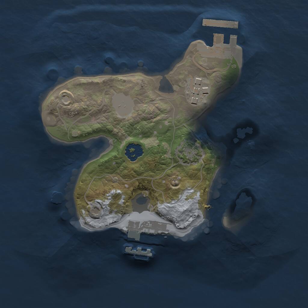 Rust Map: Procedural Map, Size: 1750, Seed: 627898904, 5 Monuments