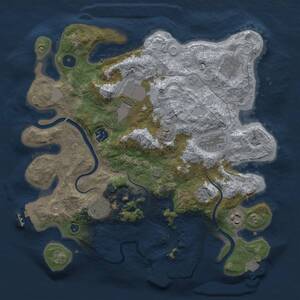 Thumbnail Rust Map: Procedural Map, Size: 3500, Seed: 2032244322, 13 Monuments