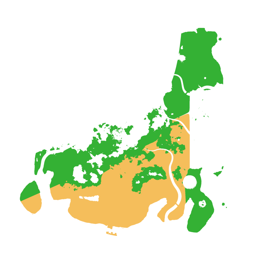 Biome Rust Map: Procedural Map, Size: 3500, Seed: 46354