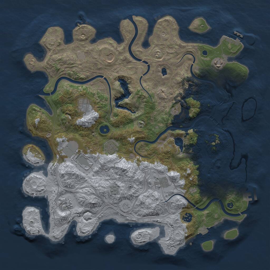 Rust Map: Procedural Map, Size: 4300, Seed: 20260903, 16 Monuments