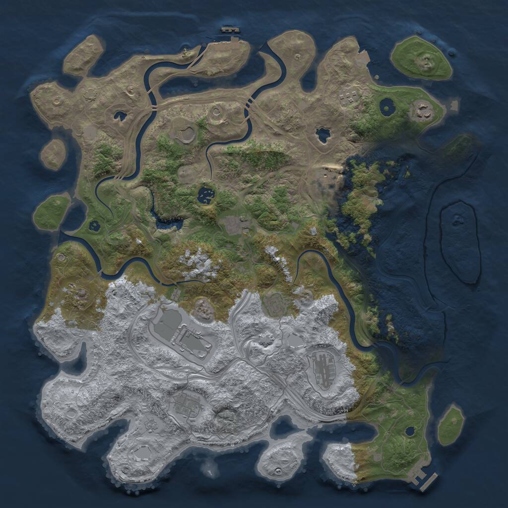 Rust Map: Procedural Map, Size: 4500, Seed: 5512348, 17 Monuments