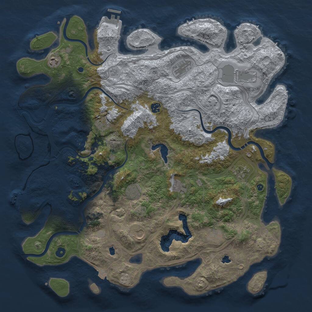 Rust Map: Procedural Map, Size: 4750, Seed: 178367, 17 Monuments
