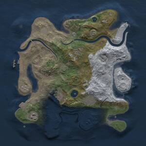 Thumbnail Rust Map: Procedural Map, Size: 3000, Seed: 2100810484, 11 Monuments